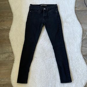 Express Mid Rise Skinny Black Jeans Size 6R